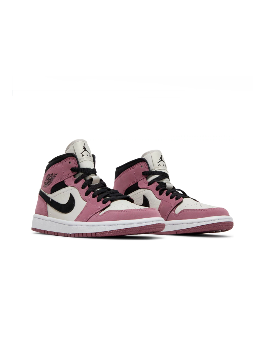 Картинка Кроссовки осенние высокие Nike Air Jordan 1 Mid Light Mulberry