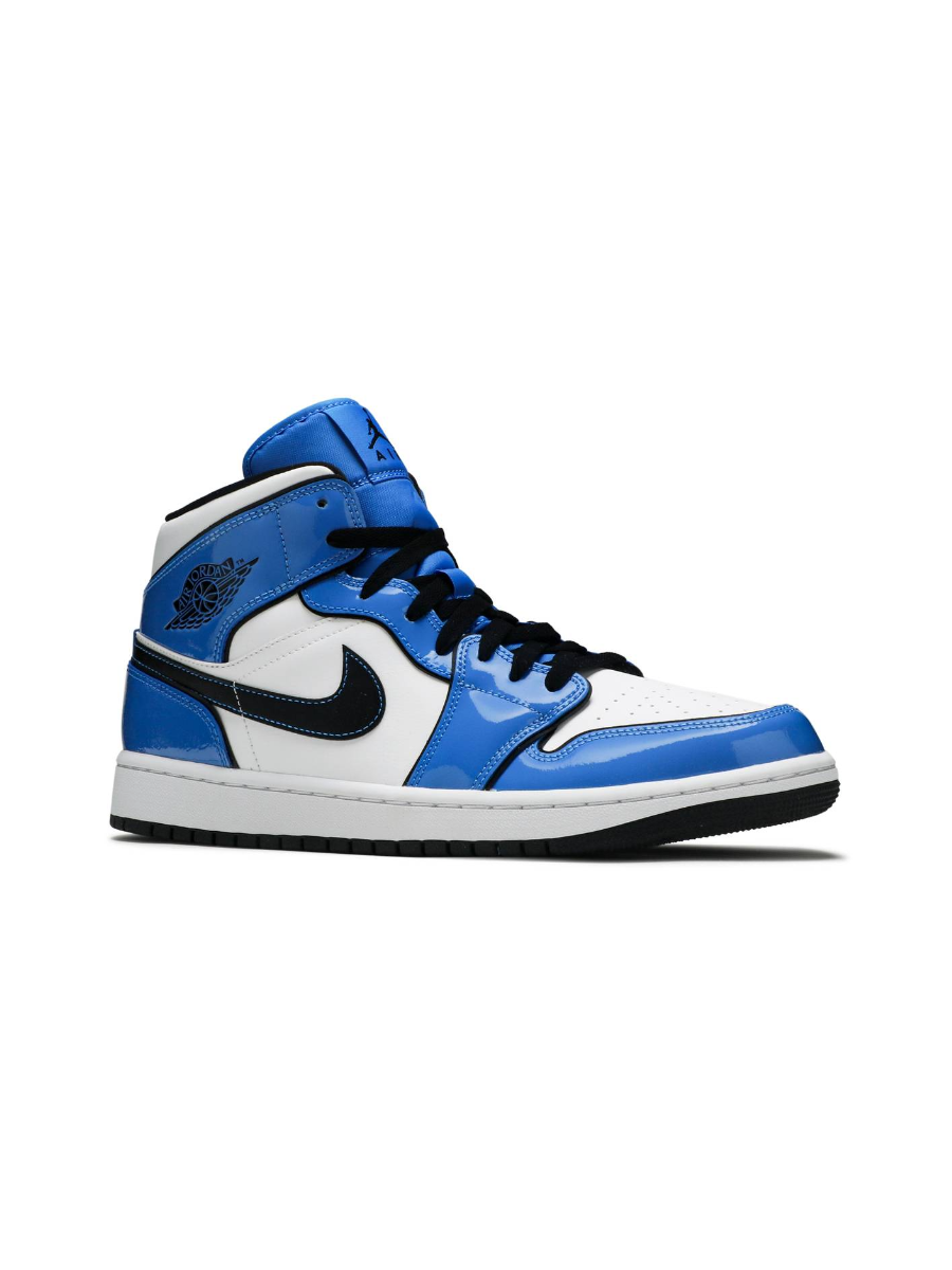 Картинка Кроссовки высокие для ходьбы Nike Air Jordan 1 Mid Signal Blue