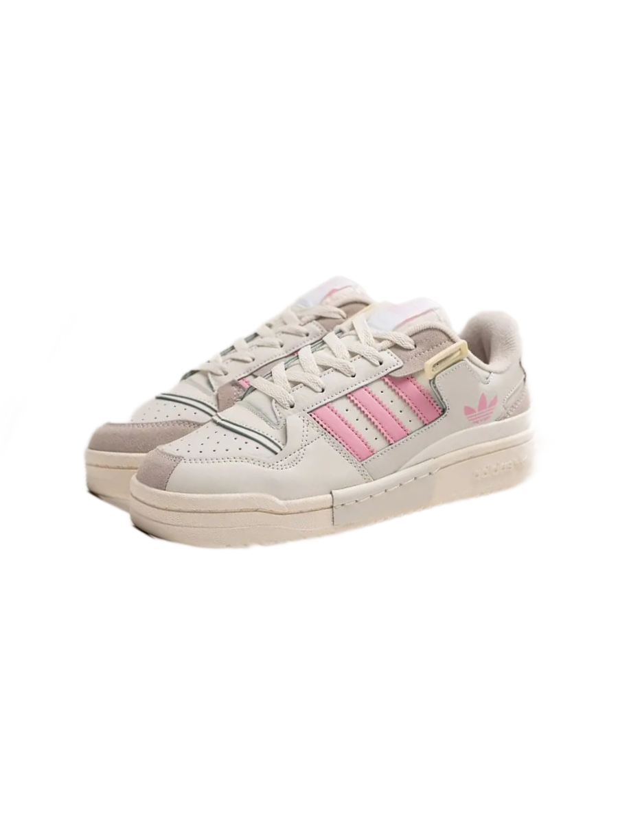 Картинка Кроссовки женские кожаные Adidas Forum 84 Low White Light Pink