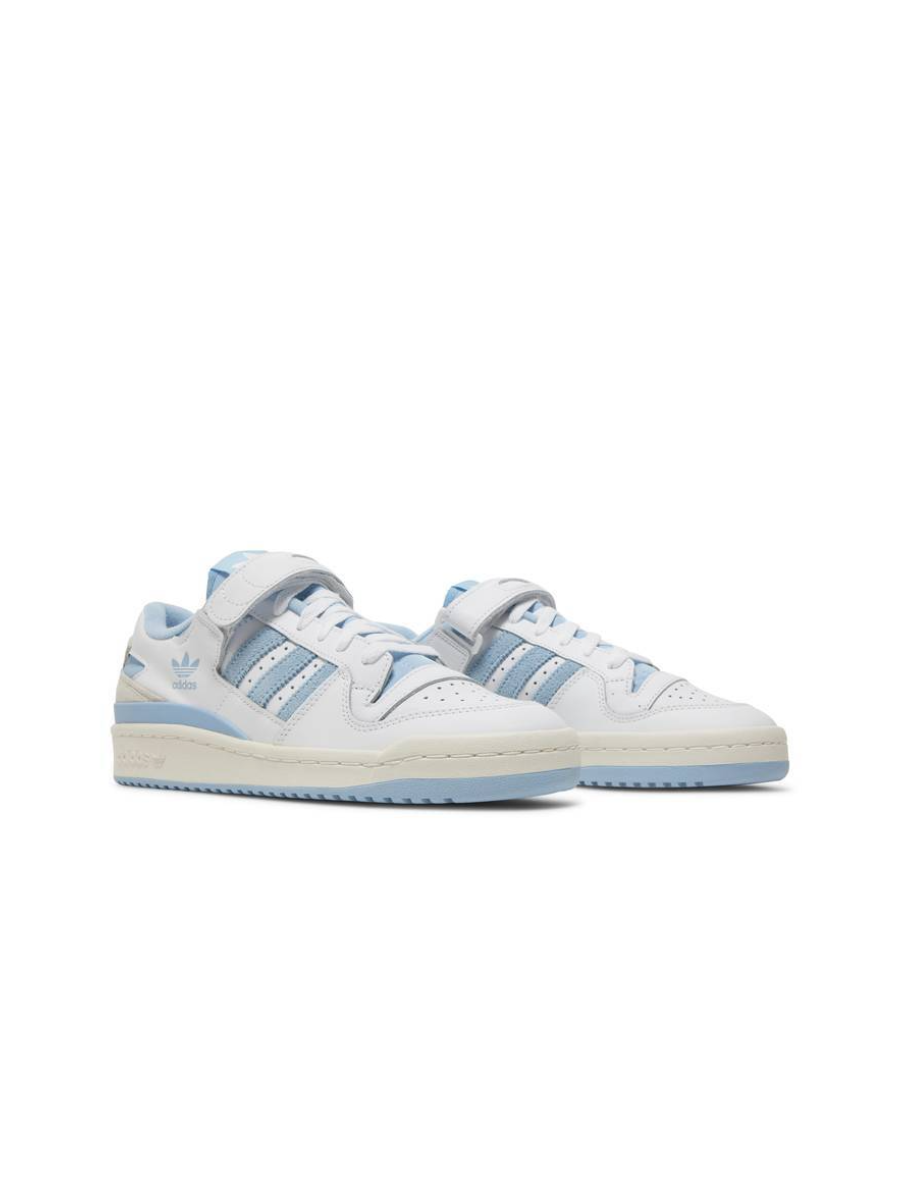 Картинка Кроссовки кожаные для подростков Adidas Forum 84 Low White Clear Blue