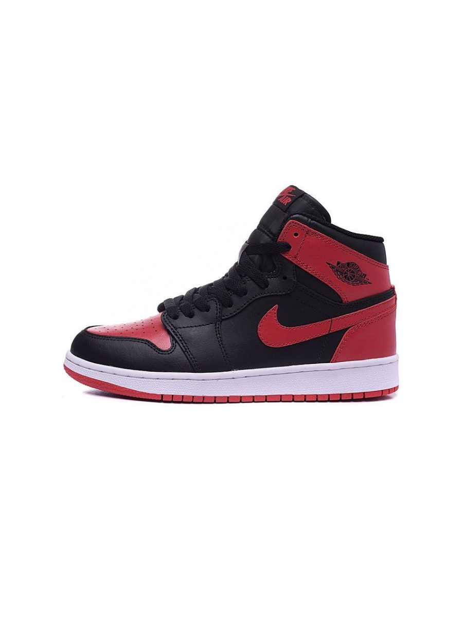 Картинка Кроссовки Air Jordan 1 Black Red с мехом