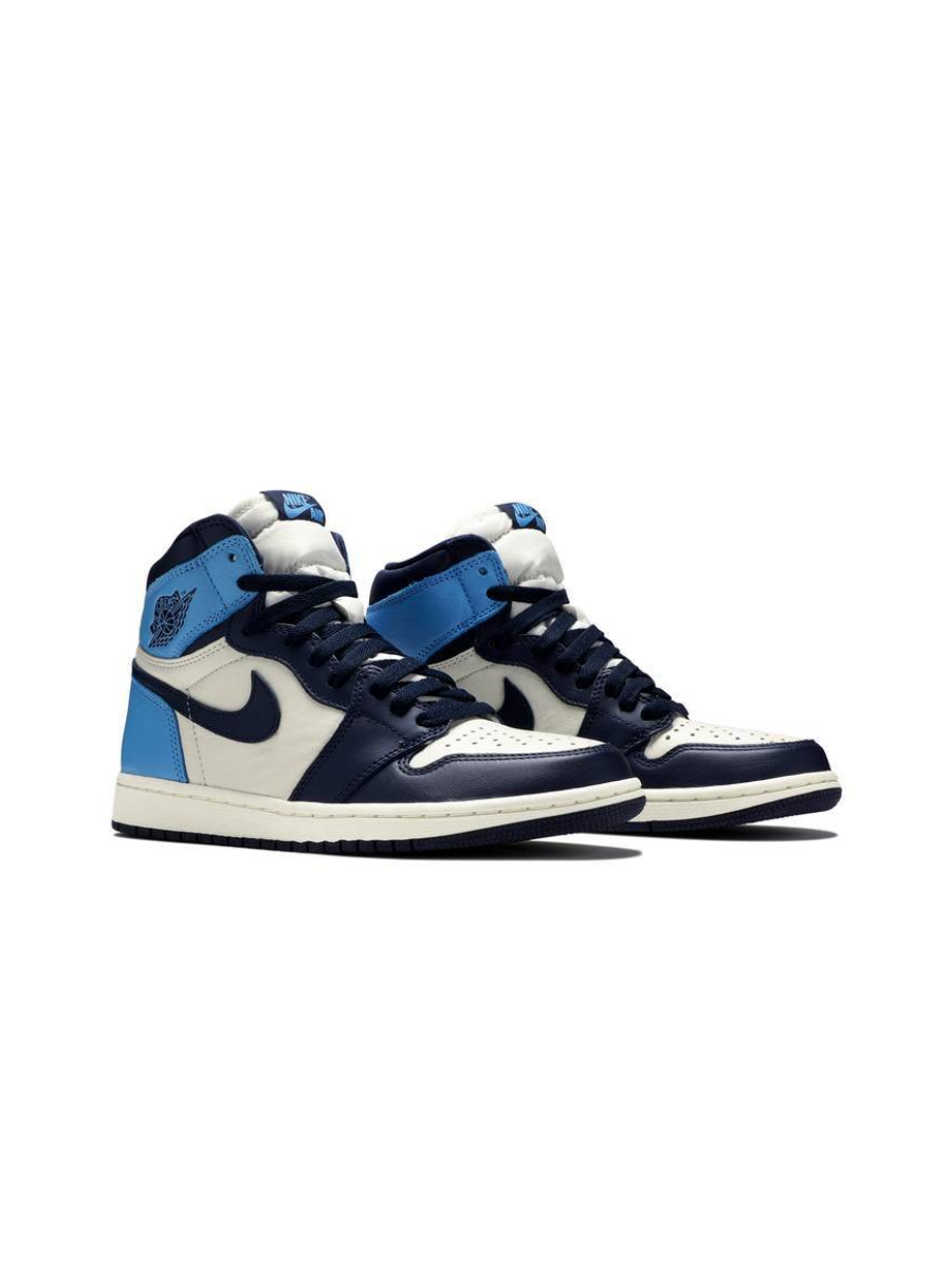 Картинка Кроссовки высокие Nike Air Jordan 1 Retro High Obsidian UNC