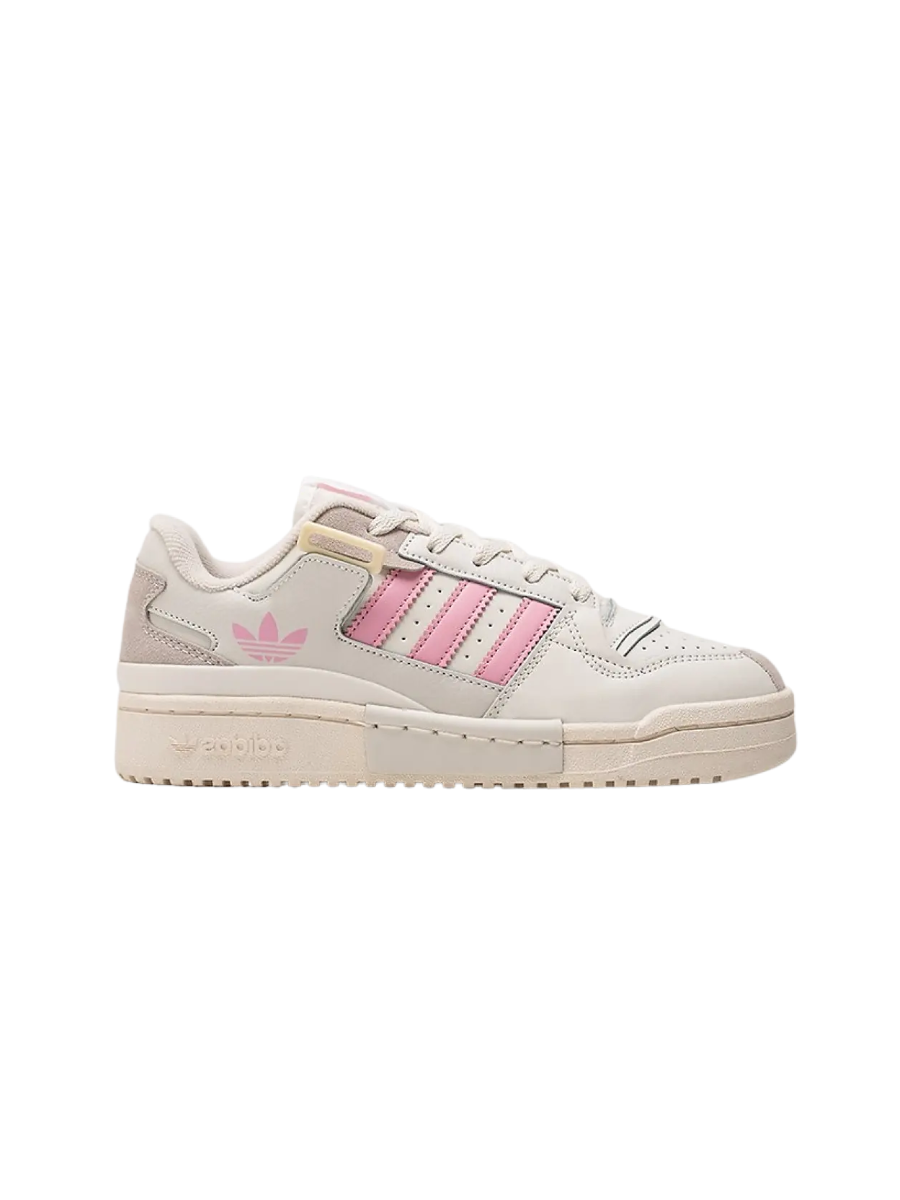 Картинка Кроссовки женские кожаные Adidas Forum 84 Low White Light Pink