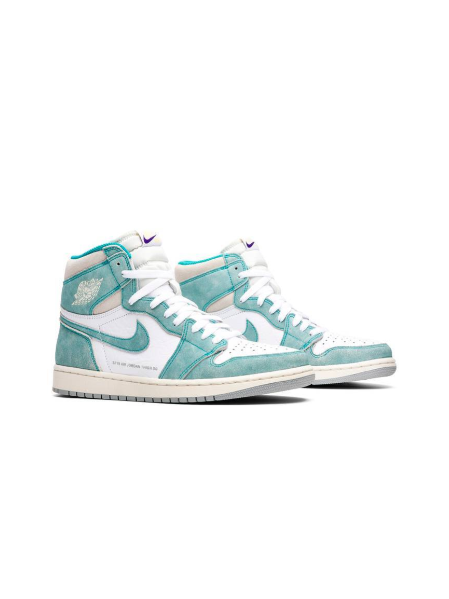 Картинка Кроссовки высокие баскетбольные Nike Air Jordan 1 Retro High Turbo Green