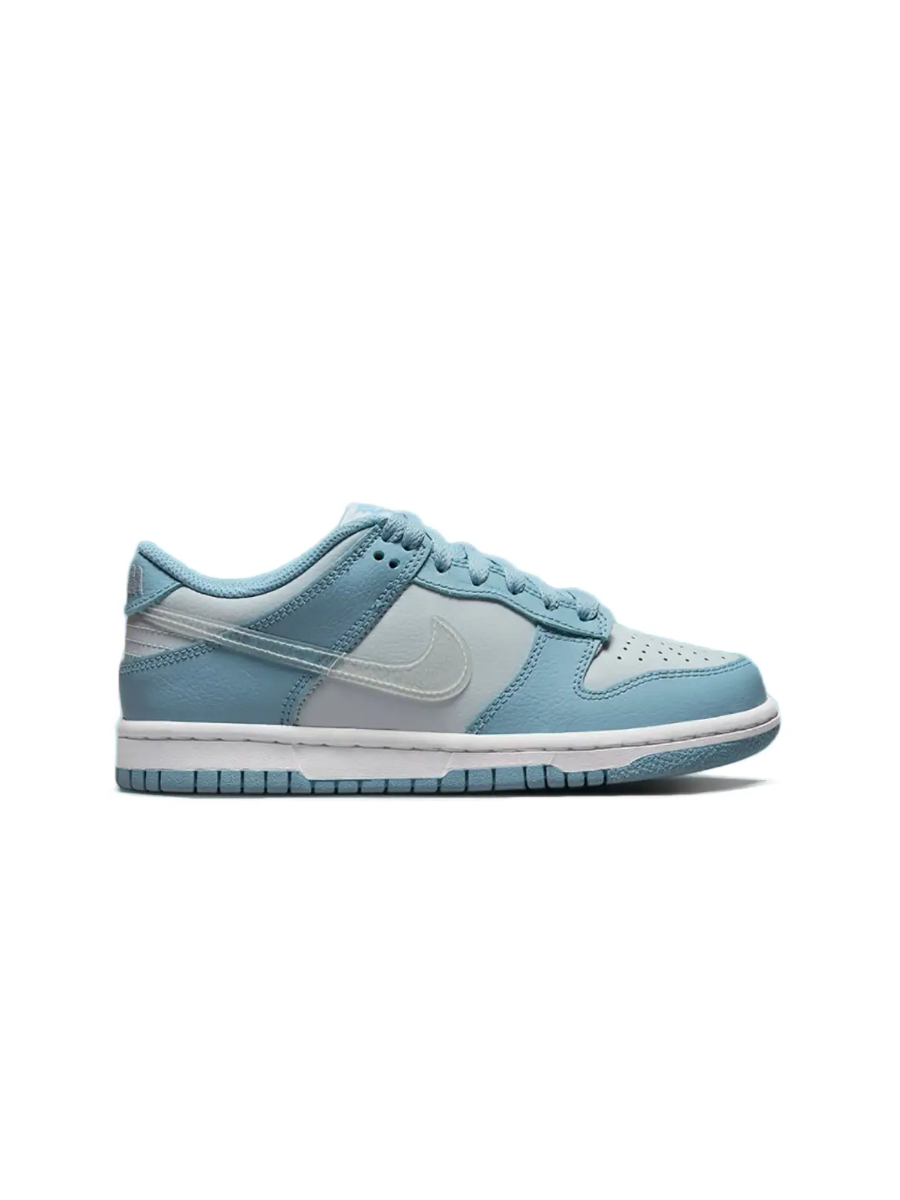 Картинка Кроссовки повседневные кожаные Nike Dunk Low GS TPU Swoosh Blue