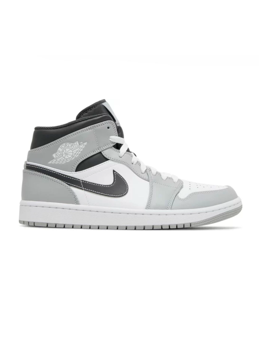 Картинка Кроссовки мужские баскетбольные Nike Air Jordan 1 Mid Light Smoke Grey