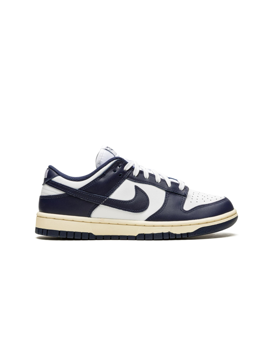 Картинка Кроссовки мужские Nike Dunk Low Vintage White Midnight Navy