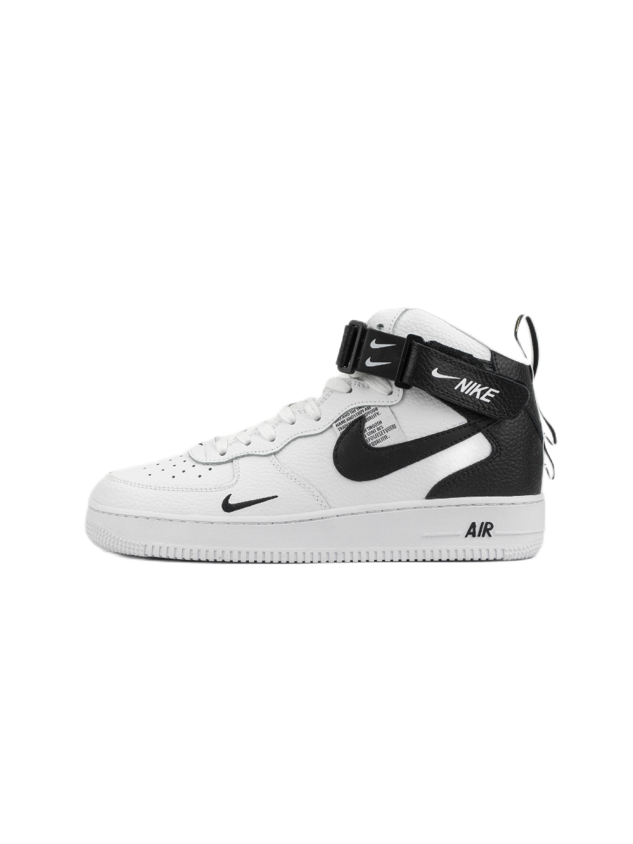 Картинка Кроссовки зимние с мехом Nike Air Force High BLACK WITH FUR 