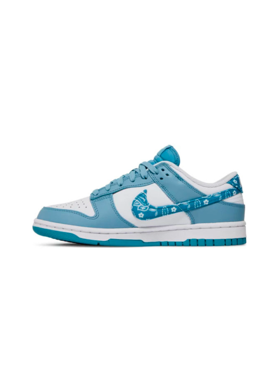 Картинка Кроссовки детские кожаные Nike Dunk Low Blue White Paisley